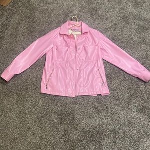 1/50 MADE
LARGE PINK LIL PEEP ROCKSTAR VEGAN LEATHER WORK JACKET